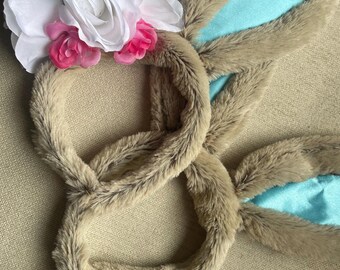 Bunny ears, Easter ears, Floral Bunny Ears, Easter Hat