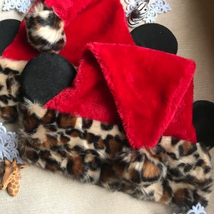 Mouse Ears Santa Hat, Animal Kingdom Santa Hat, Christmas Ears, Mouse Ears, Ears, Christmas hat