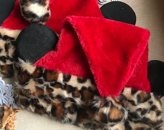 Mouse Ears Santa Hat, Animal Kingdom Santa Hat, Christmas Ears, Mouse Ears, Ears, Christmas hat