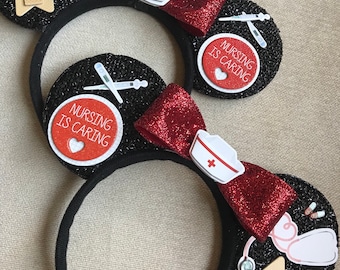 Mouse ears. I am a Nurse Ears, Ears, Hat Minnie Ears, Headband