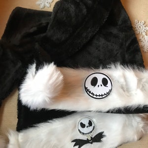 NBC Santa Hat, Jack Skellington Santa Hat, Santa Hat, Black Long Santa hat