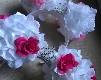 Mouse ears. Princess Floral Ears, Ear Hat, Headband