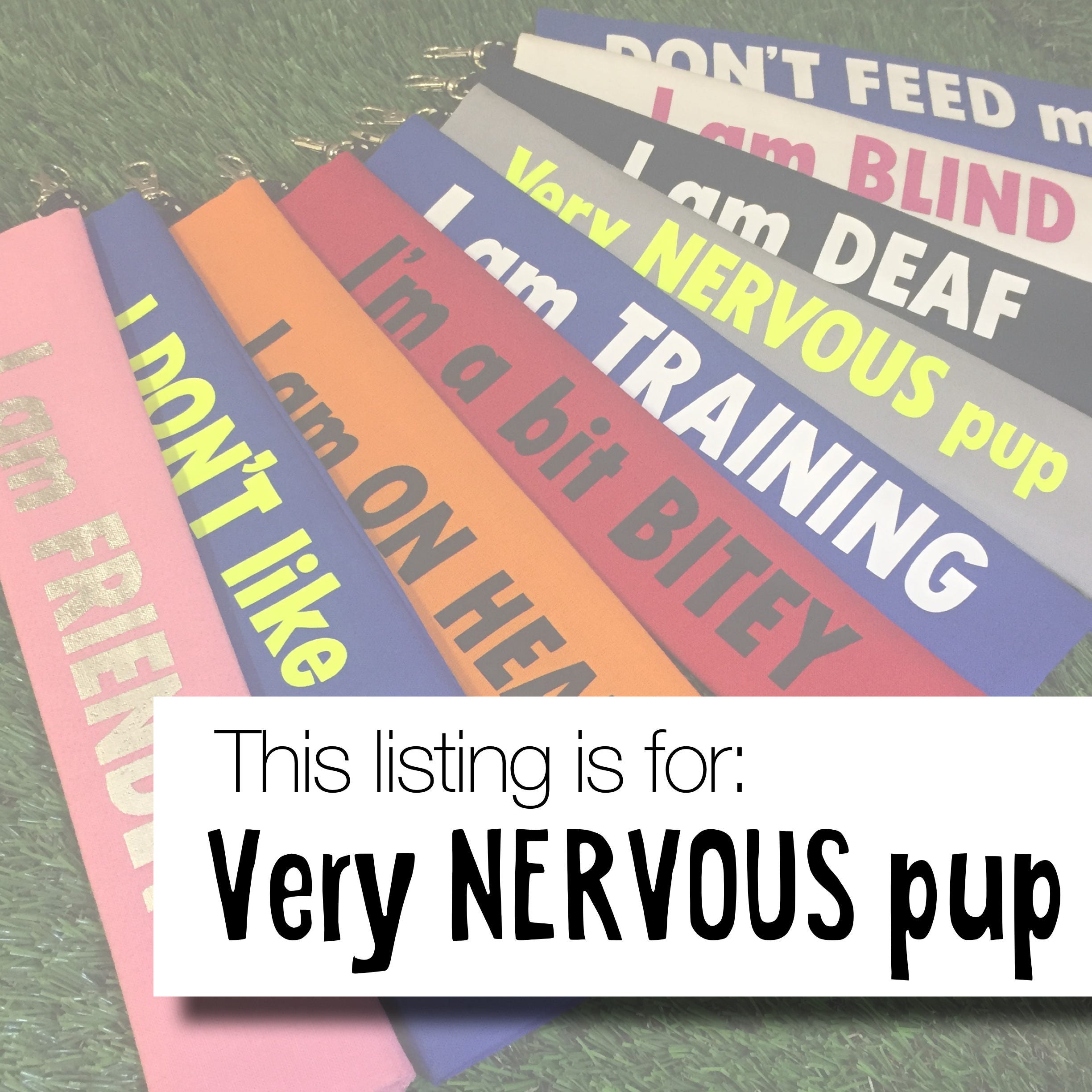 nervous dog lead cover