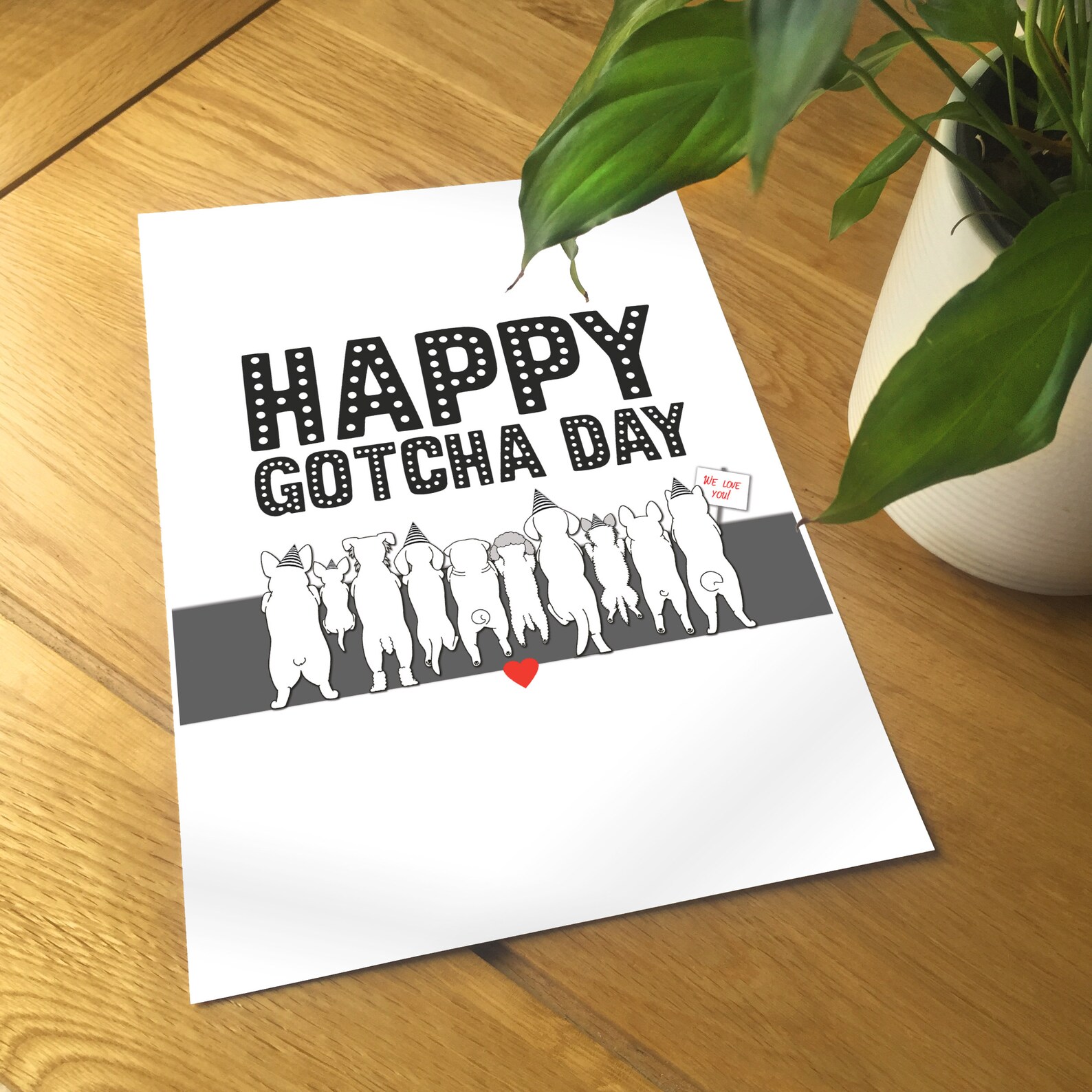 Happy Gotcha Day Digital Poster Downloadable Gotcha Day - Etsy