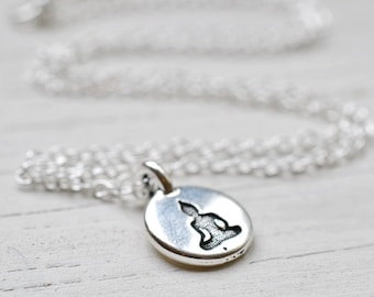 Silver Buddha Necklace, Meditation Pendant, Spiritual Jewelry, Be Here Now