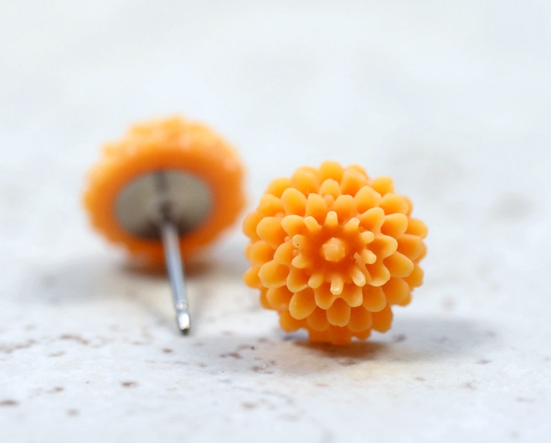 Orange Succulent Earrings Botanical Jewelry Plant Lovers - Etsy