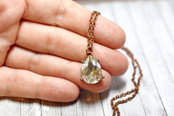 Pendentif Ancien Strass France - Bijou Vintage Occasion, Pièce De Collection