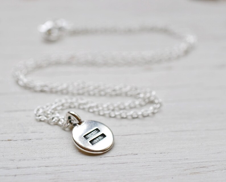 Sterling Silver Equal Sign Necklace Pride Equality Now Equal Etsy