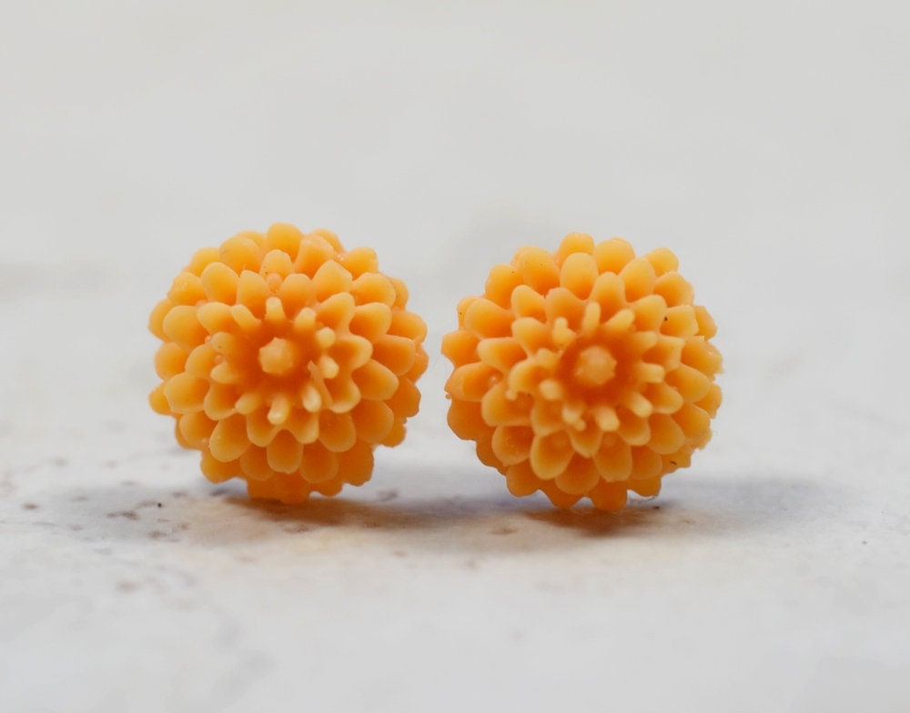 Orange Succulent Earrings Botanical Jewelry Plant Lovers | Etsy