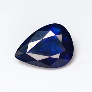 1.98Ct Magnífico 7 x 9 mm Zafiro azul pera suelto 100% piedra preciosa natural / zafiro azul natural / zafiro azul pera / zafiro azul VVS