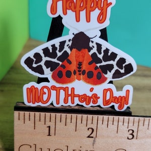 Happy MOTH-er&#39;s Day Moth stickers Set of 4 or sold individually