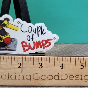 couple of bumps gurney stretcher cot EMS funny medical humor gift Week glossy vinyl laminated sticker