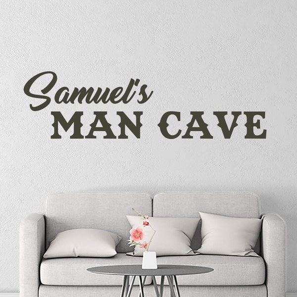 Man Cave Wall Decal Etsy