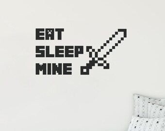 Minecraft Wall Decal Etsy
