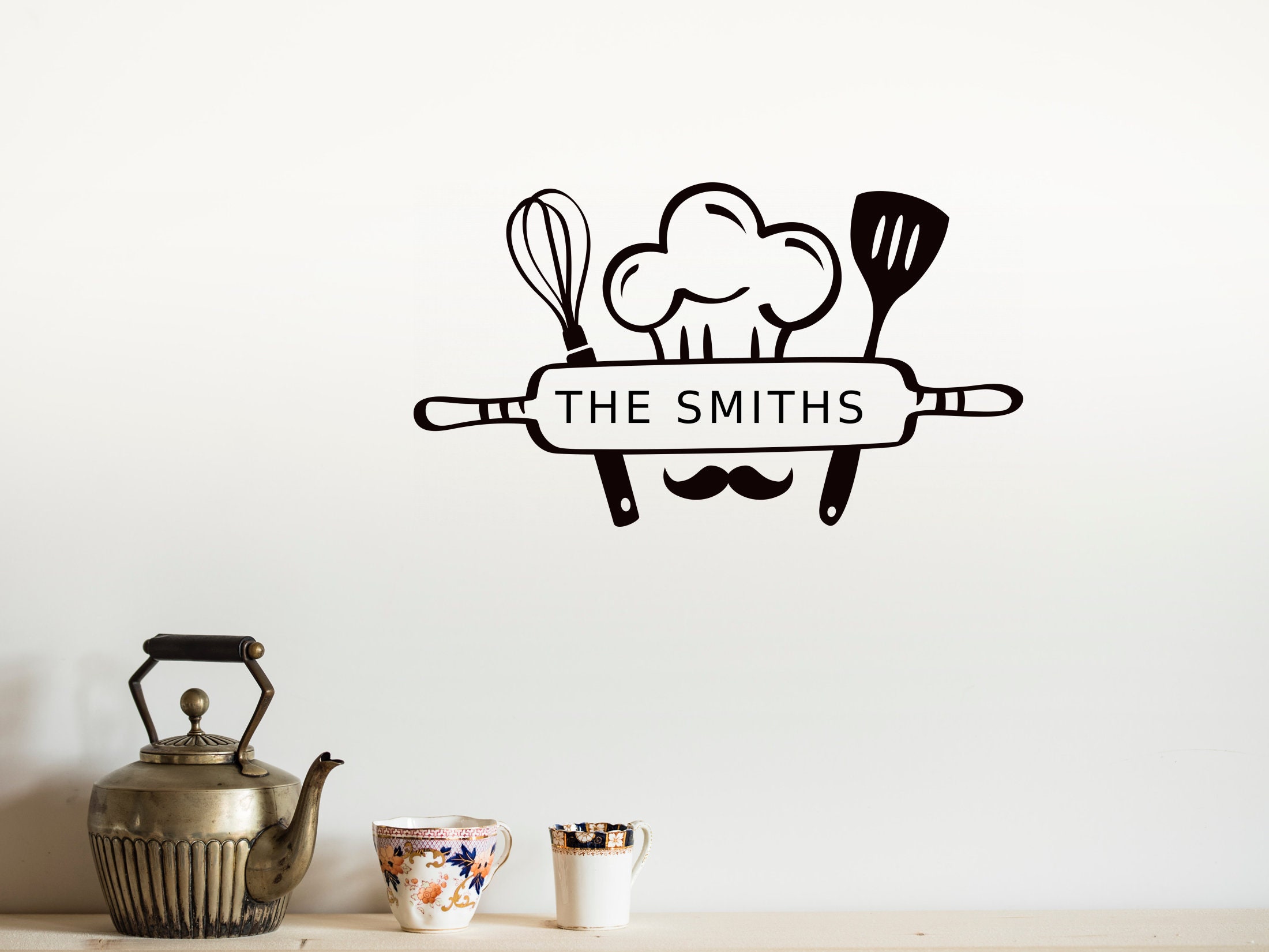 Personalized Name Kitchen Wall Decal Kitchen Dining Wall Etsy