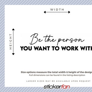 Be The Person You Want To Work With Office Wall Decal, Meeting Room Wall Decor, Business Wall Art, Vinyl Lettings image 3