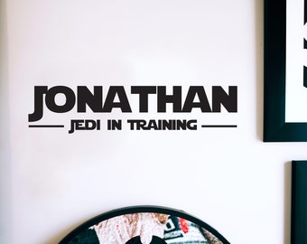 Jedi in Training Wall Decal - Personalized Star Wars vinyl decals stickers