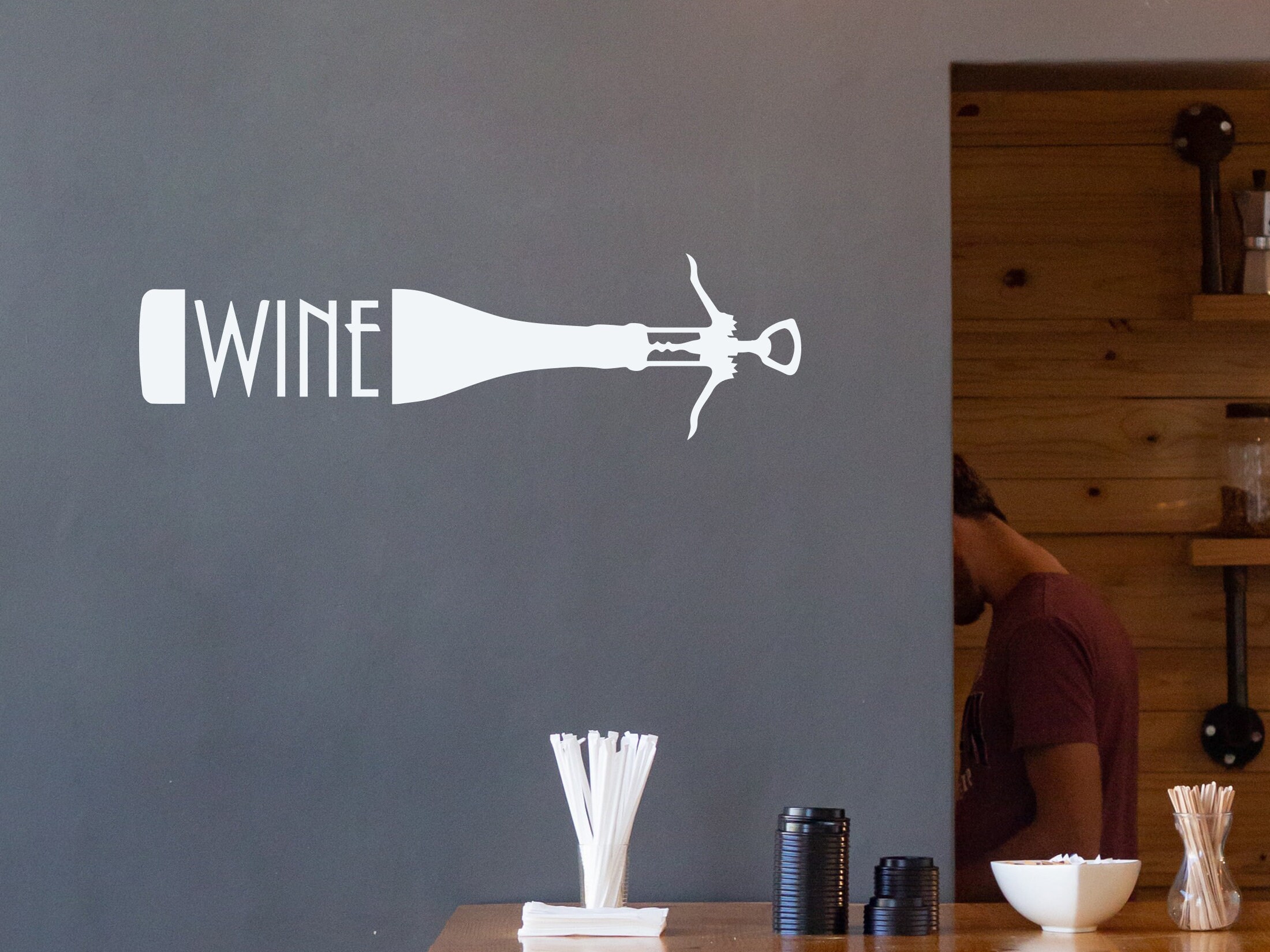 Wine Bottle Wall Decal Wine Wall Decals / Gift for Wine Etsy