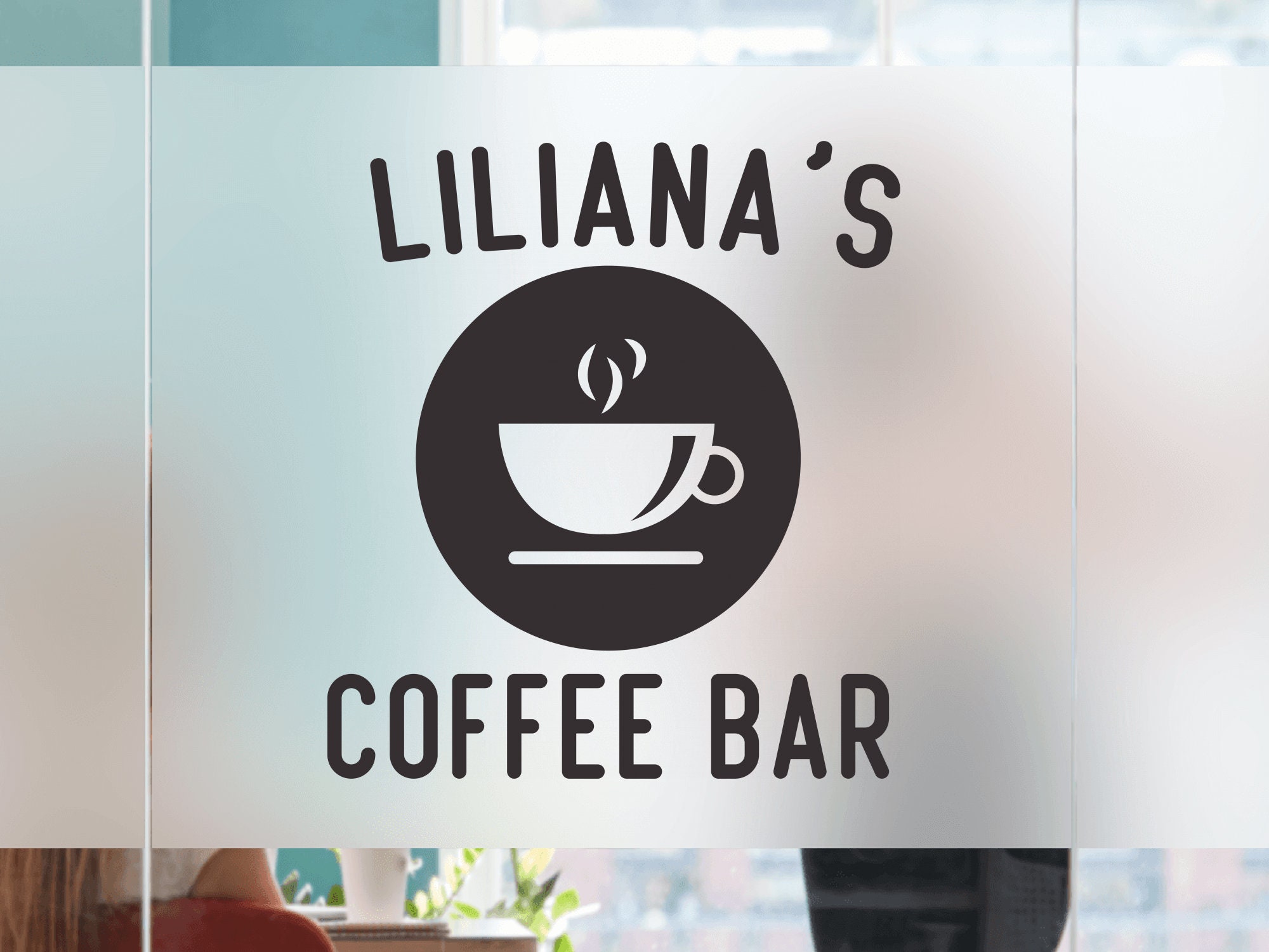 Personalized Coffee Bar Wall Decal Room Wall Decor Custom Etsy
