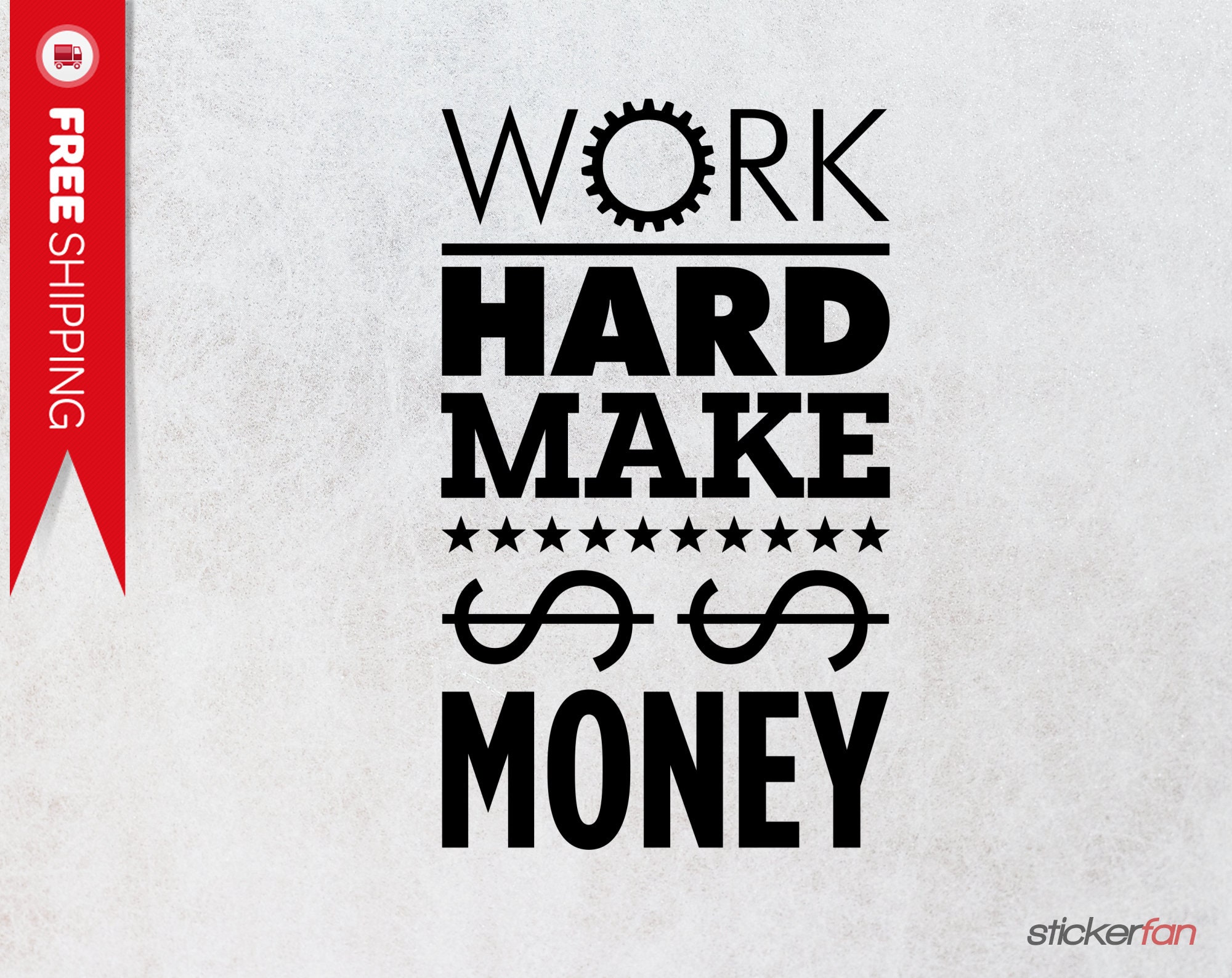 Wall Decal / Work Hard Make Money Decal Motivational Wall Etsy