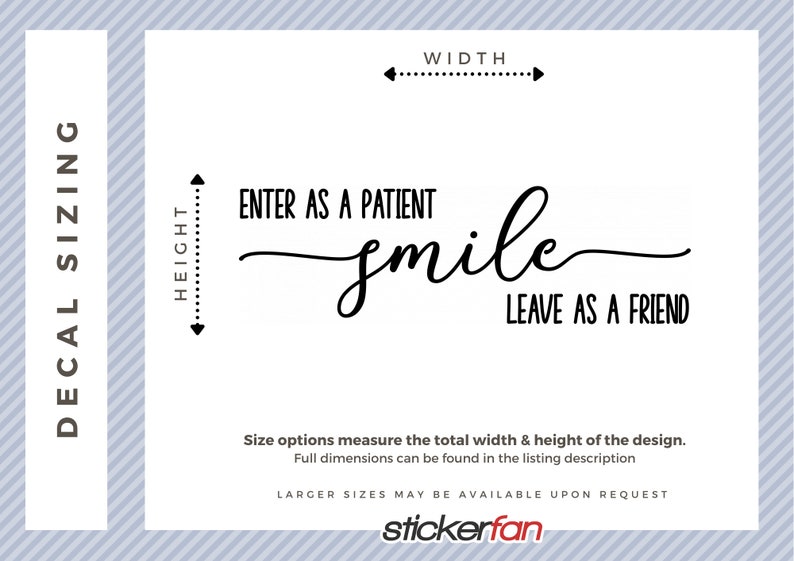 Enter As A Patient Waiting Room Wall Decal, Dentist Office Wall Decor, Custom Vinyl Sticker, Dental Student Gift Idea Bild 3