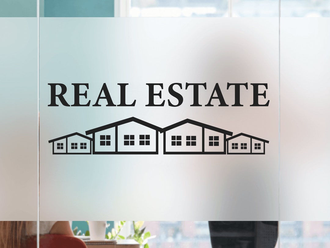 Real Estate Office Wall Decal, Meeting Room Wall Decor, Custom Vinyl