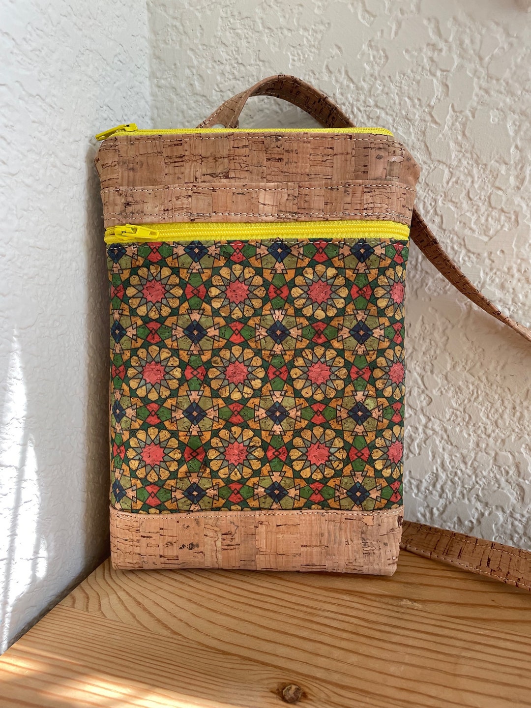 Cork Phone Crossbody Purse Phone Sling Bag Hadmade Item Etsy