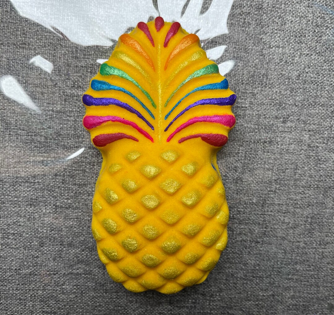 Pineapple Bath Bomb Rainbow Bath Bomb Bath Bomb Pinapple Etsy