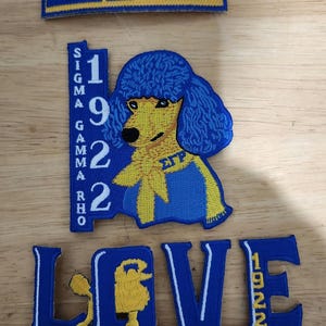 Sigma Gamma Rho 1922 3 patch set 19.99 (Excluded from the buy any 2 @ 11.99 get one free offer)