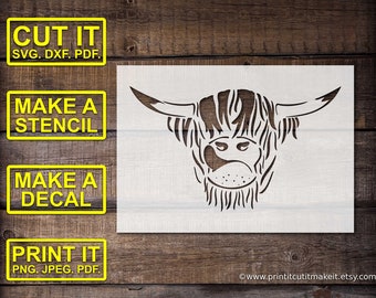 Highland cow svg | Etsy