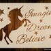 Unicorn Stencil, Various Sizes, Reusable Paint Art Crafts Wall Decor Wood Signs Furniture Fabrics Cards DIY Children Nursery Quick Dispatch
