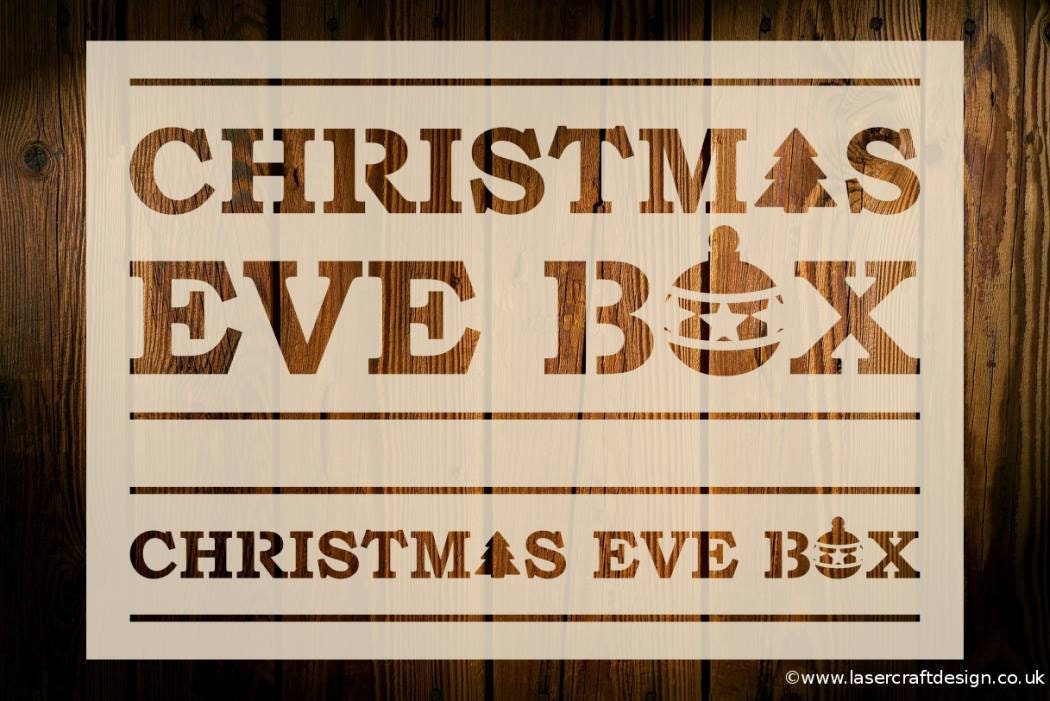 Word & letter stencils Christmas Eve Box Stencil Reusable 4 Sizes Paint Children | Etsy