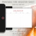 Sign Fire Roster Fire Register Visitor Sign in Sheet Printable PDF Template, Minimalist ...