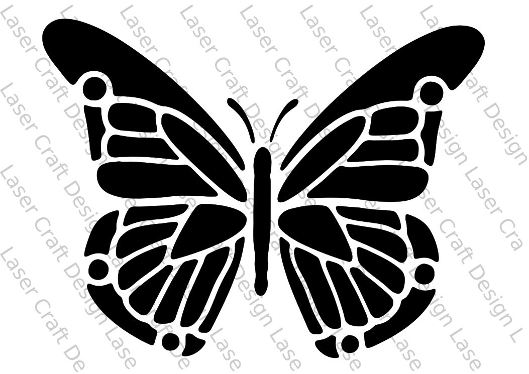 Butterfly Stencil No.5 Etsy