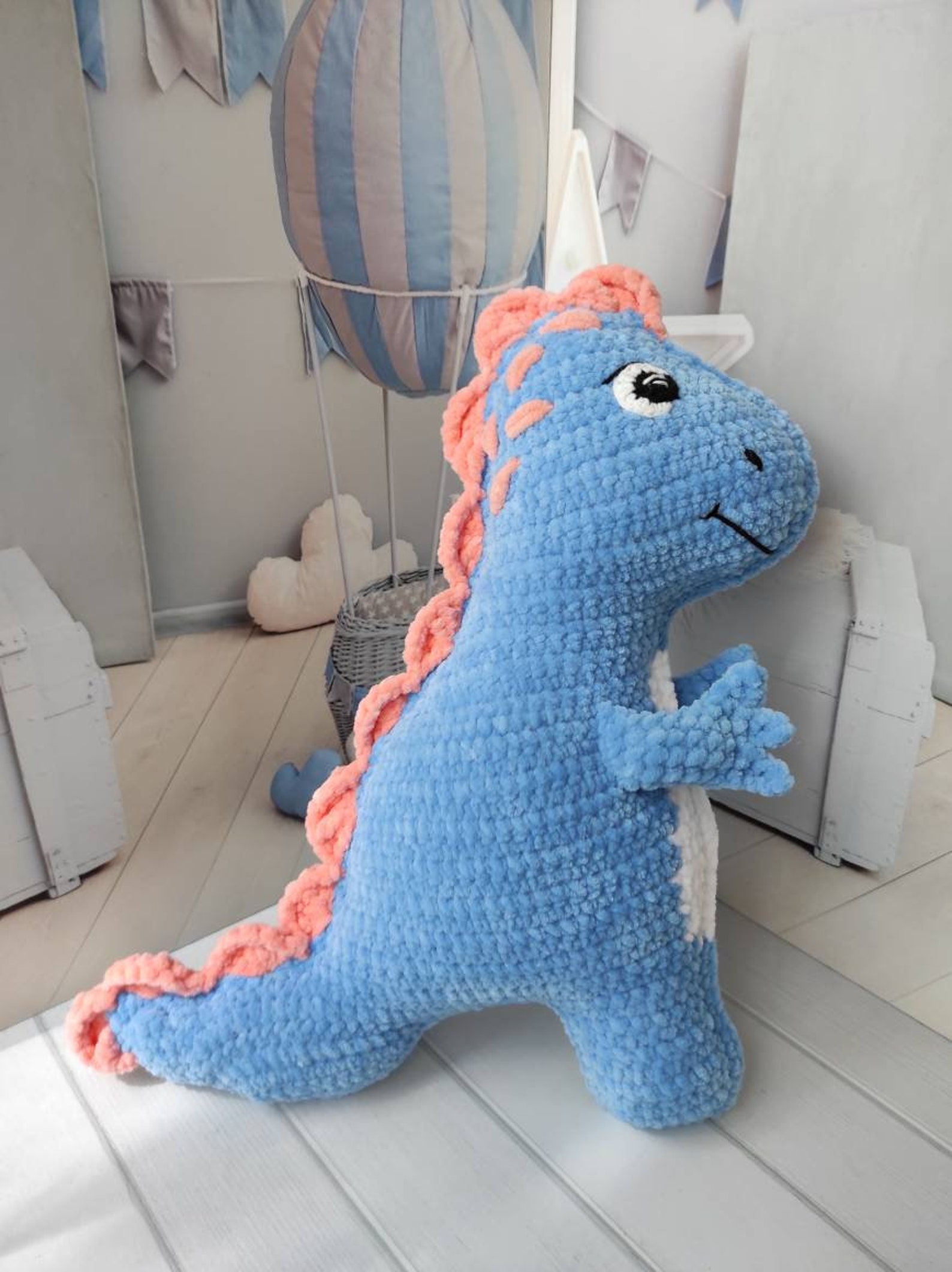 Crochet pillow dino Dinosaurs Baby Room Theme personalized Etsy