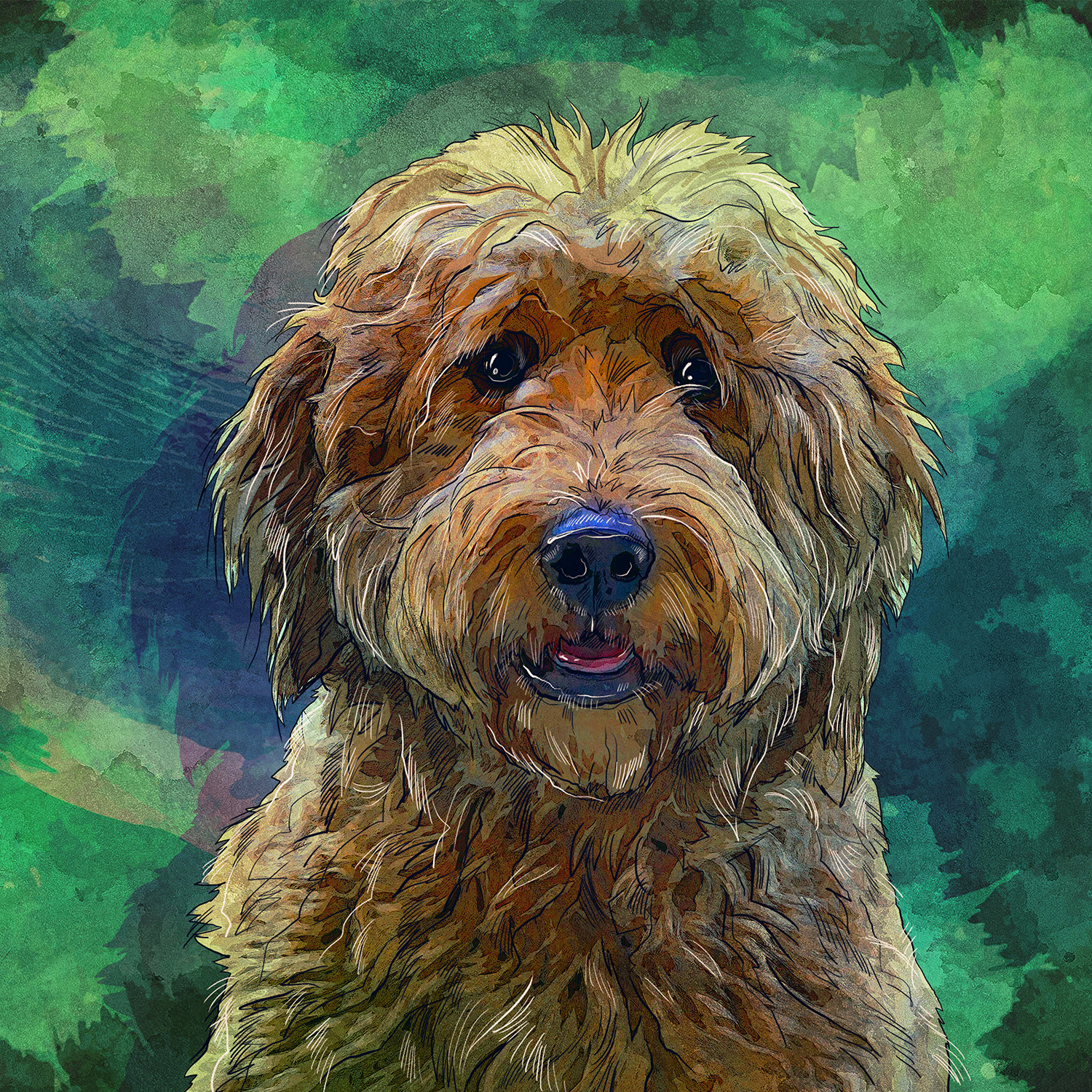 Custom Pet Painting Dog Portrait on Canvas Dog Lover Gift Etsy