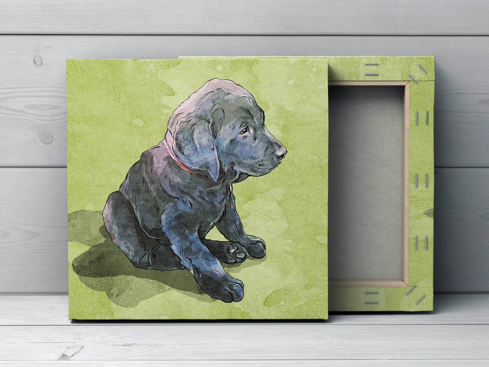 Custom Pet Portrait Canvas Print Dog Portrait in Pop Art Etsy