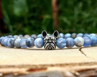 Dog bracelet, Bulldog bracelet, Animal bracelet, Bracelet for men and women, Birthday gift, Gift for him and her, Beaded bracelet