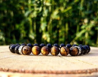 Men bracelet, Women bracelet, Basic bracelet, Beaded bracelet, Gift holidays, Tiger eye bracelet, Fashion