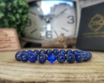 Swarovski Majestic Blue bracelet, Lapis Lazuli bracelet, Gift for her, Swarovski jewelry, Blue Swarovski, Gift ideas, Women bracelet