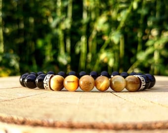 Birthday gift for him and her, Beaded bracelet, Tiger eye bracelet, Holiday gift, Friendship gift, Bracelet for him and her