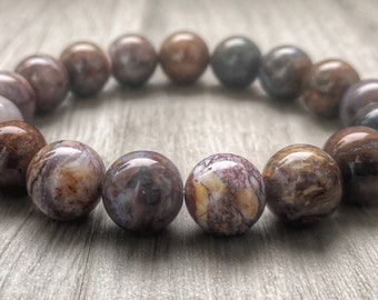 Pietersite bracelet, Pietersite beads round 12mm, High graded Pietersite beaded bracelet, Gemstone bracelet, Perfect gift, Christmas gift