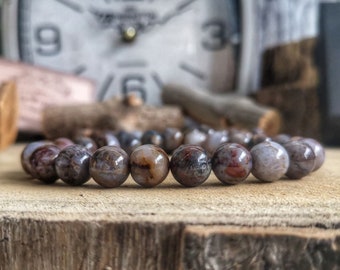 Pietersite bracelet, Pietersite beads round 10mm, High graded Pietersite beaded bracelet, Gemstone bracelet, Perfect gift