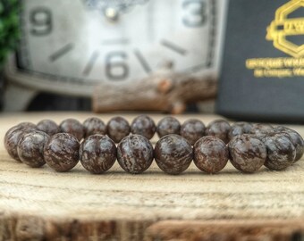 Brown snowflake Obsidian, 8 mm Obsidian, Brown jewelry, High graded Obsidian, Bracelet for him and her, Gift for him and her