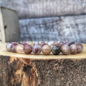 8mm Natural Multicolor Tourmaline bracelet, Multicolor Tourmaline jewelry, Natural Tourmaline, Beaded bracelet, Gift Tourmaline him and her