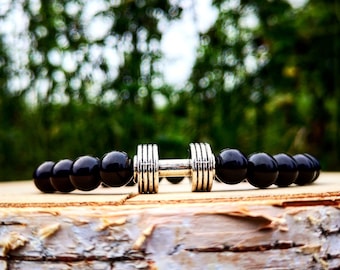 Dumbbell bracelet for men and women, Fitness bracelet, Gym bracelet, Fitness jewelry, Gym jewelry, Fitness gift