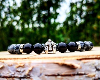 Gladiator bracelet, Helmet bracelet, Spartan bracelet, Men bracelet, Women bracelet, Beaded bracelet, Immortal bracelet, Fighter bracelet