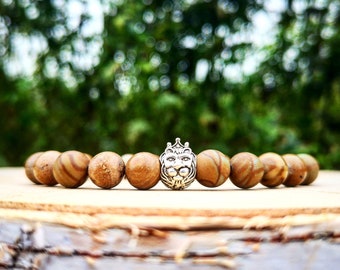 Zodiac bracelet, Leo zodiac, Leo zodiac sign, Zodiac jewelry, Zodiac sign, Lion bracelet, Mens bracelet, Zodiac gifts, Wood bracelet