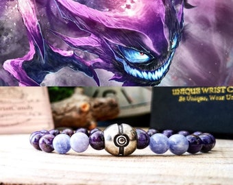 Pokémon, Pokémon Haunter bracelet, Ghost pokémon jewelry, Pokémon jewels, Pokémon gift bracelet, Beaded pokémon bracelet