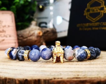 Gladiator helmet bracelet, Helmet bracelet, Beaded gift for men, Bracelet gift idea for men, Beaded gift for him